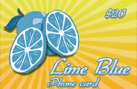 Lime Blue Phone Card $20 - International Calling Cards