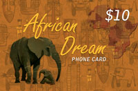 African Dream $10 - International Calling Cards