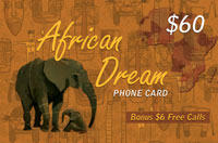African Dream $60 - International Calling Cards